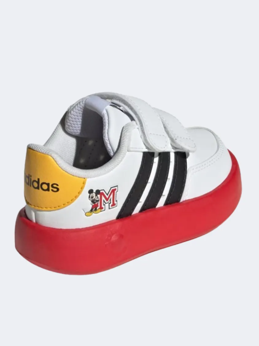 Adidas Breaknet Mickey 2.0 Boys Sportswear Shoes White/Black/Scarlet