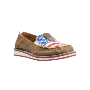 Ariat Women's Cruiser Brown Bomber US Flag Shoe