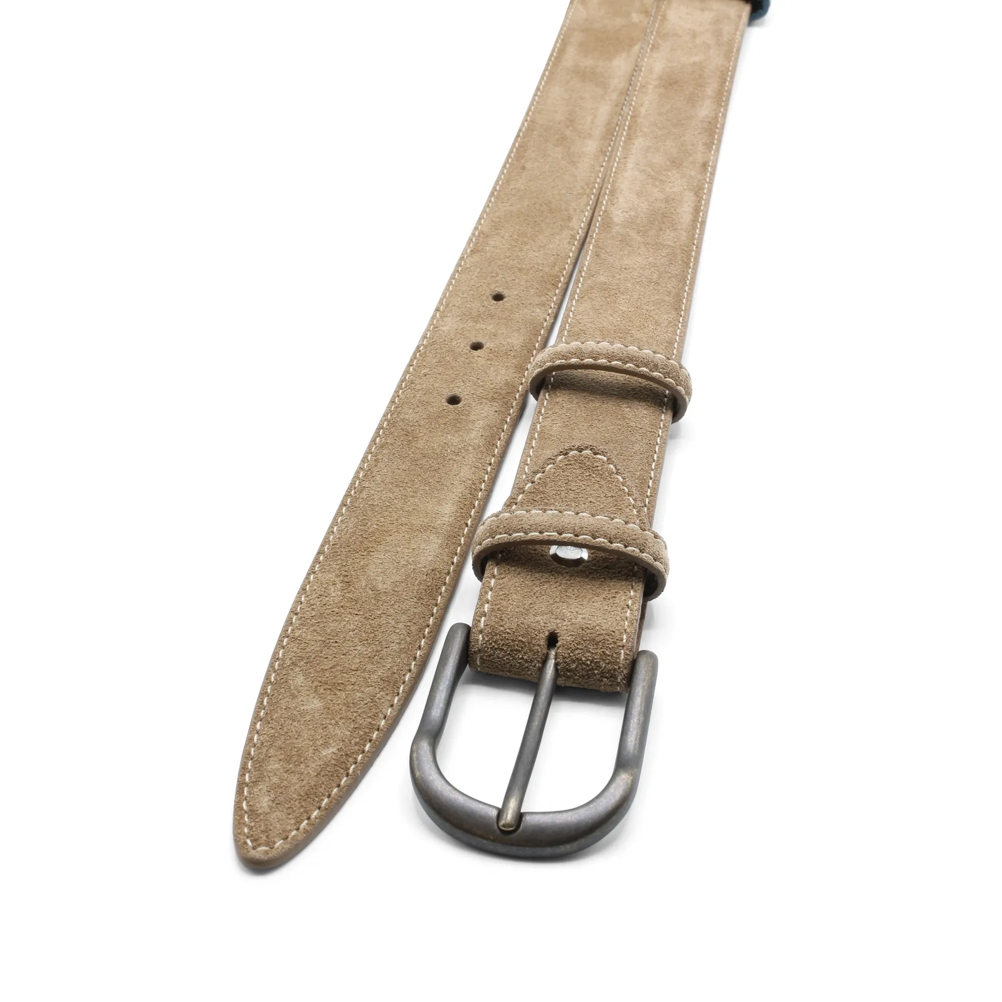 Beige Suede Antique Feel Suede Belt