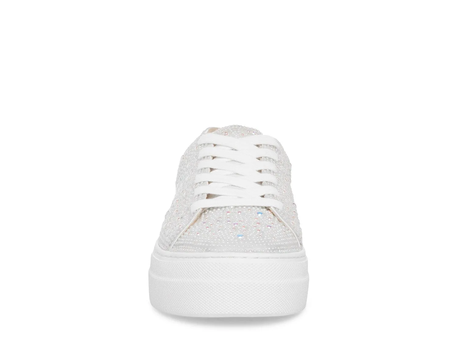 Betsey Johnson Suton Highwall Bling Platform Sneakers, White