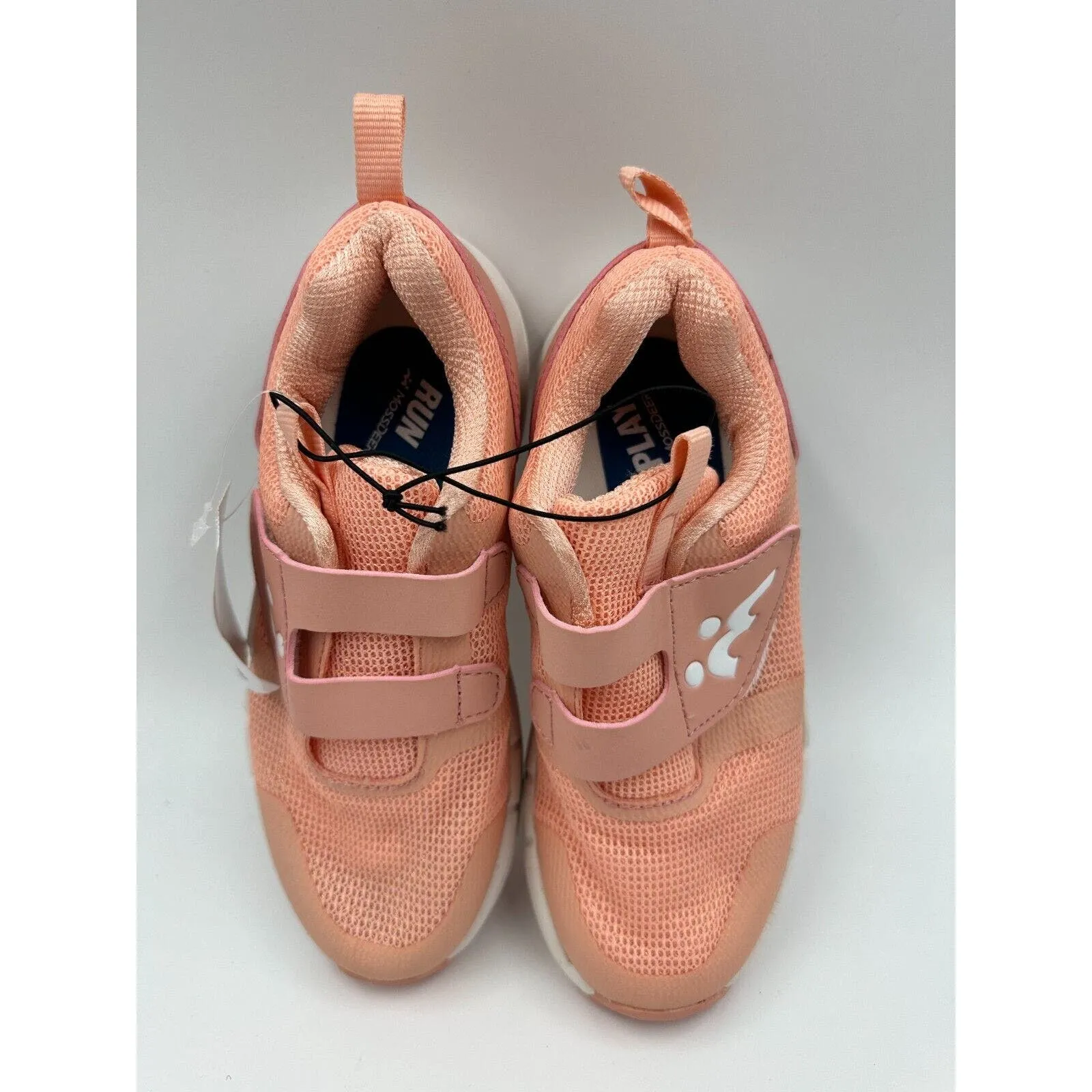 Big Kid Size 3, Salmon sparkly Sneakers with Straps