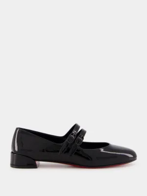 Black Sweet Jane Patent Leather Ballerinas