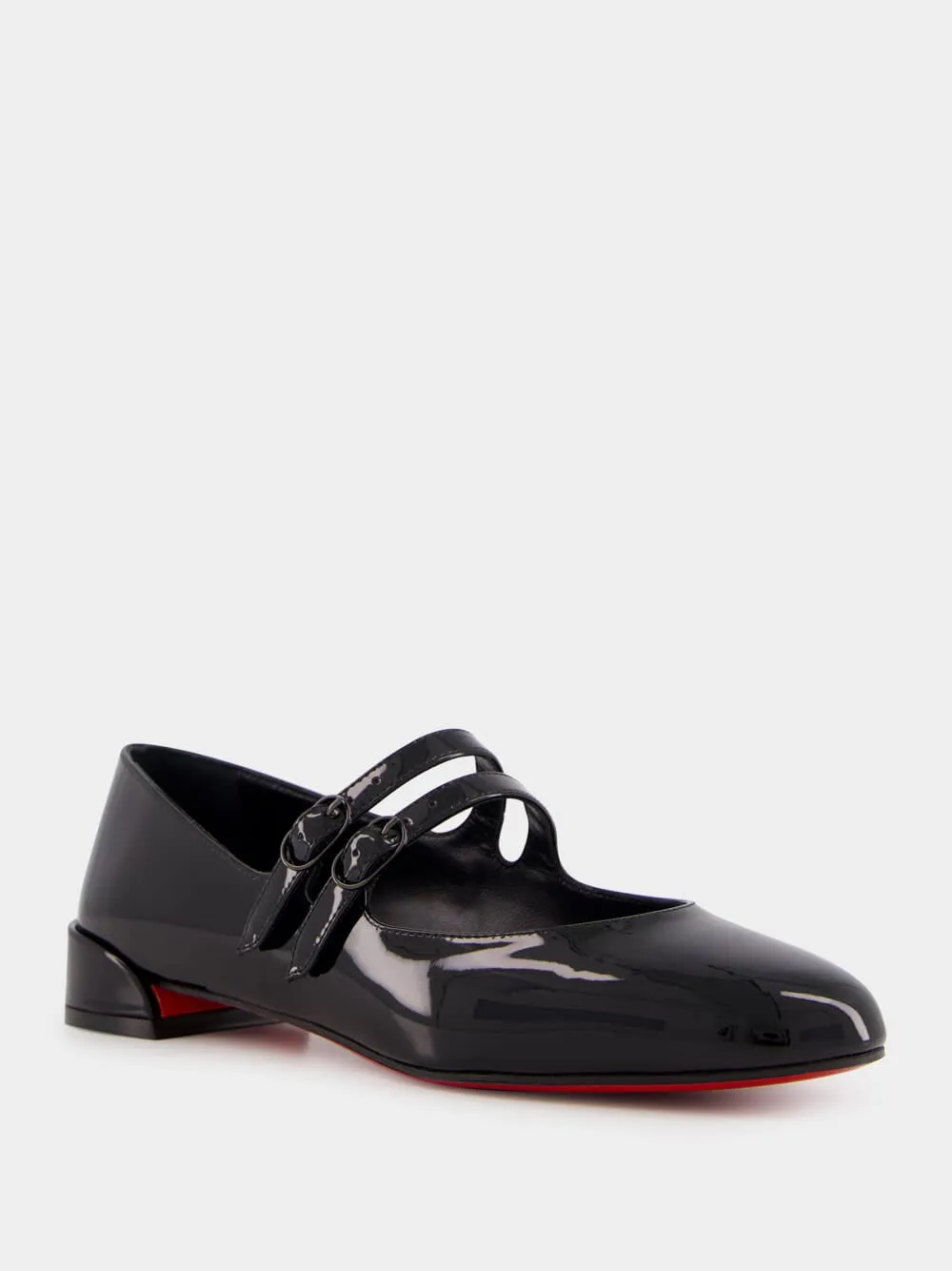 Black Sweet Jane Patent Leather Ballerinas