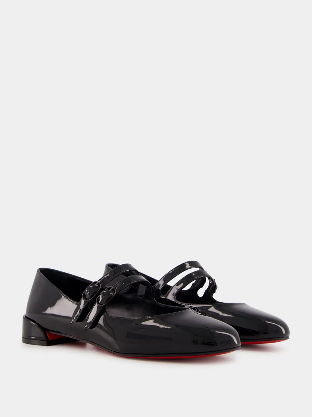 Black Sweet Jane Patent Leather Ballerinas