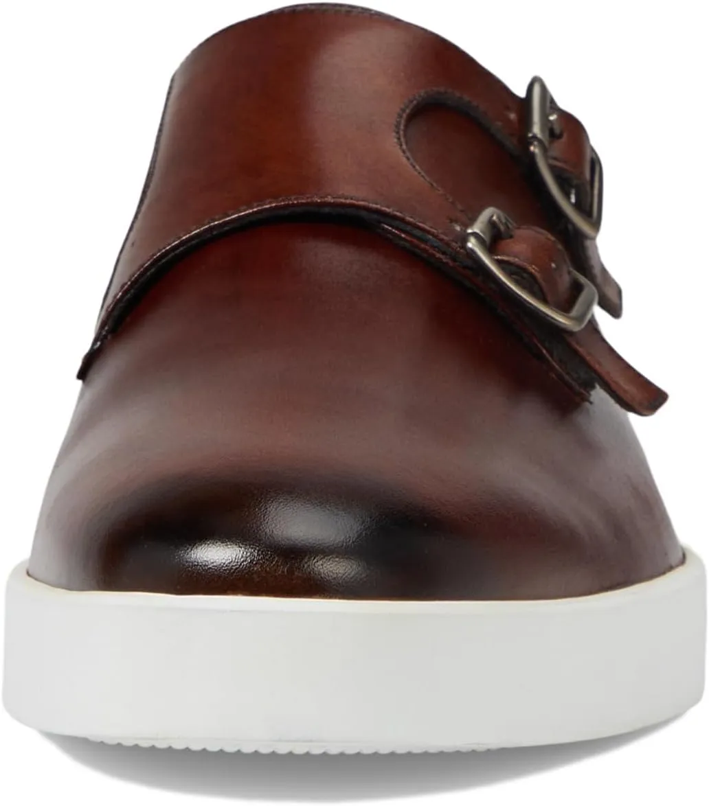 Bolivar Monk Strap Johnston & Murphy Collection Sneakers, Brown Italian Calfskin