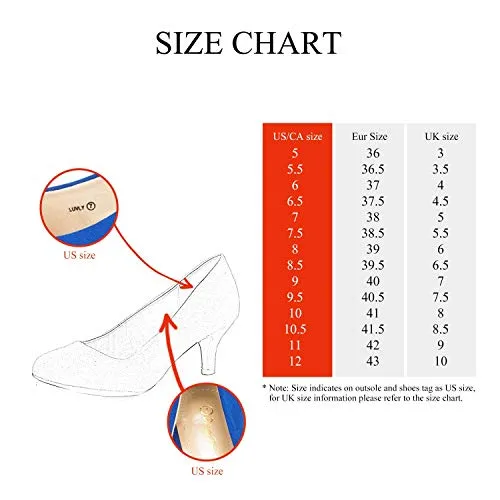 DREAM PAIRS Womens Slip On Low Kitten Heels Round Toe Pump Court Shoes