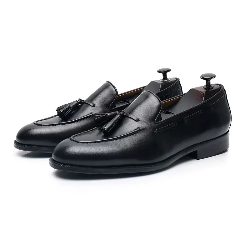 Elegant Tassel Brogue Style Leather Oxford Shoes