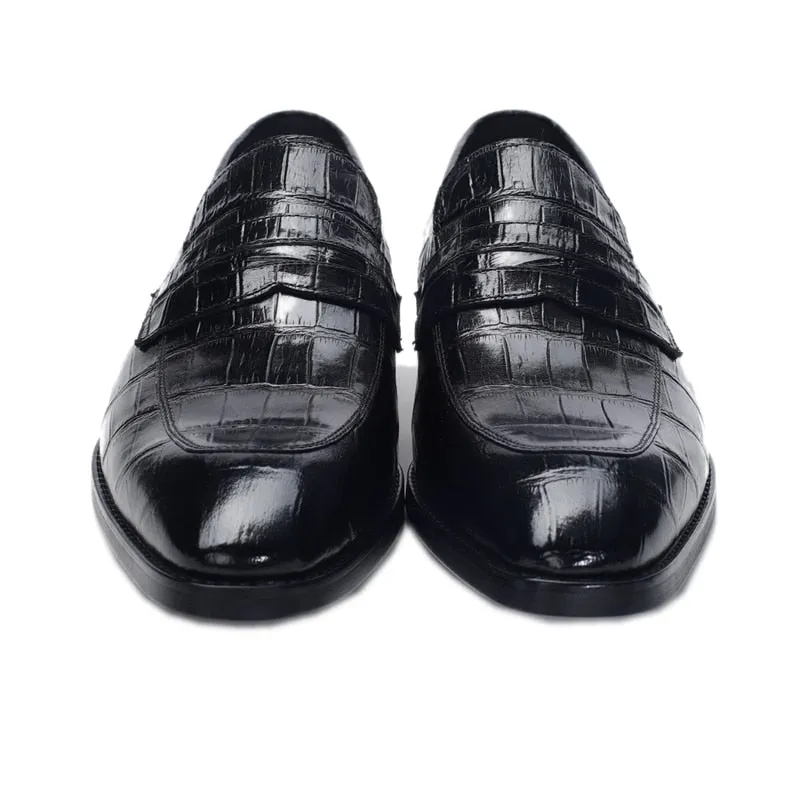 GatorLuxe Exotic Texture Slip-on Brogue Shoes