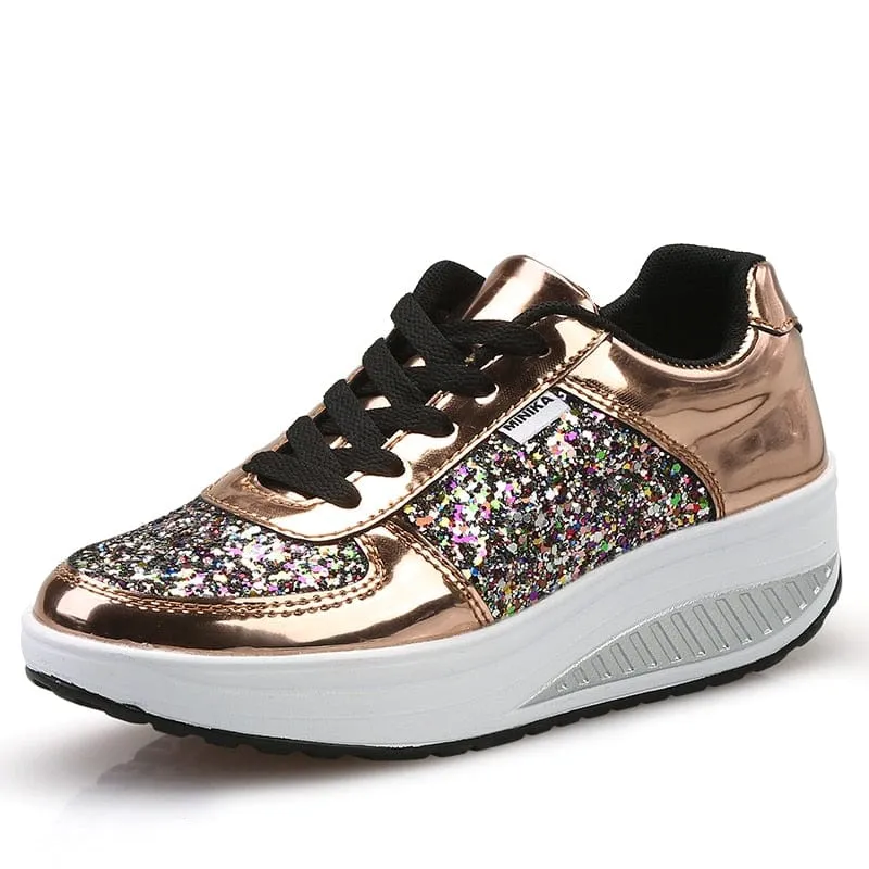 Ladies Bling Casual Sneakers