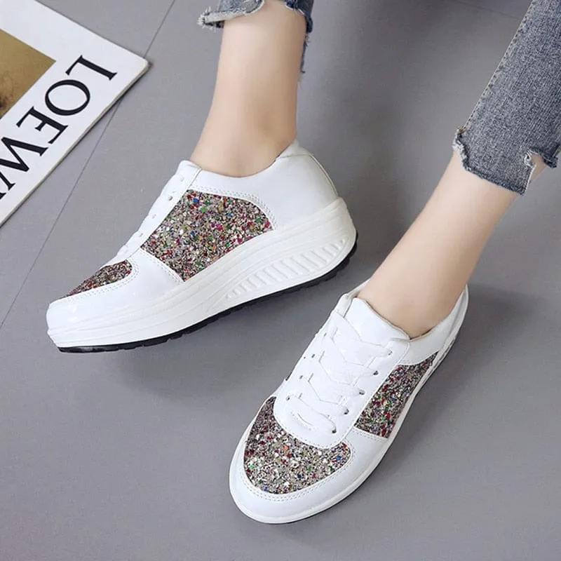 Ladies Bling Casual Sneakers