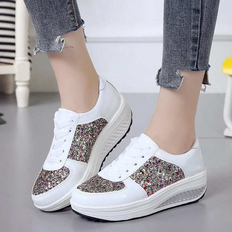 Ladies Bling Casual Sneakers