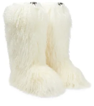 Lake louise boots in Bogner sheepskin, white