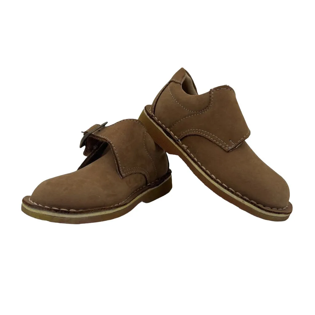 Leather & Buckle Slip-on Shoes