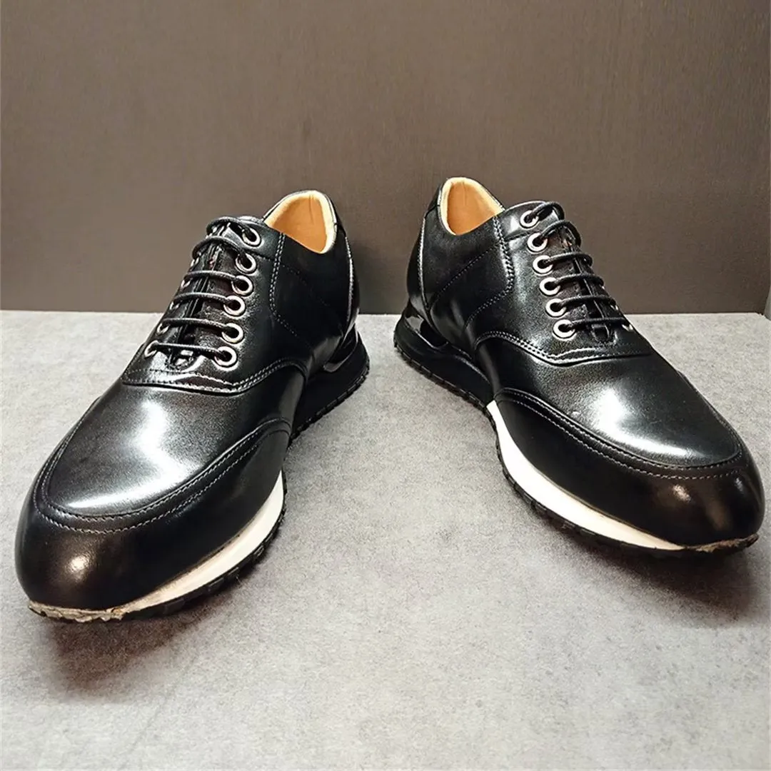 LeatherLux Round-Toe Sophisticated Casual Shoes