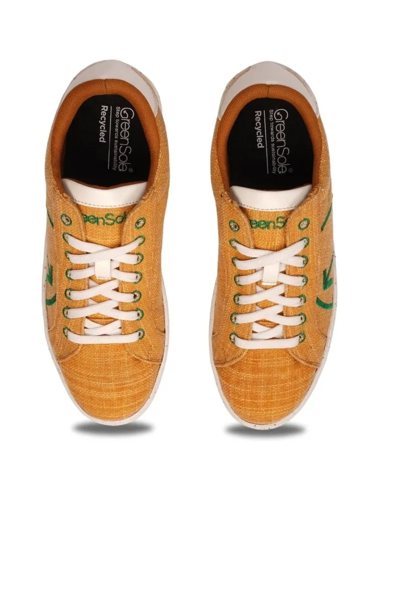 Lemon Yellow Women's Lace-Up Sneakers