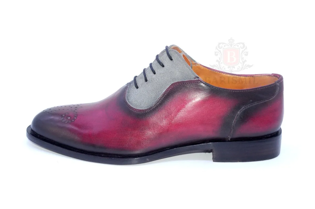 Logan II - Burgundy Saddle Oxford Shoes