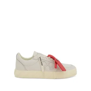 Low Vulcanized Calf Leather Sneakers in White