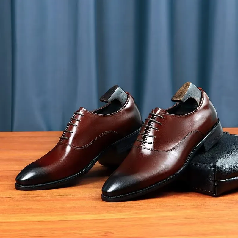 LuxeLeather Classy Oxford Dress Shoes