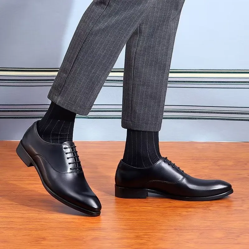 LuxeLeather Classy Oxford Dress Shoes