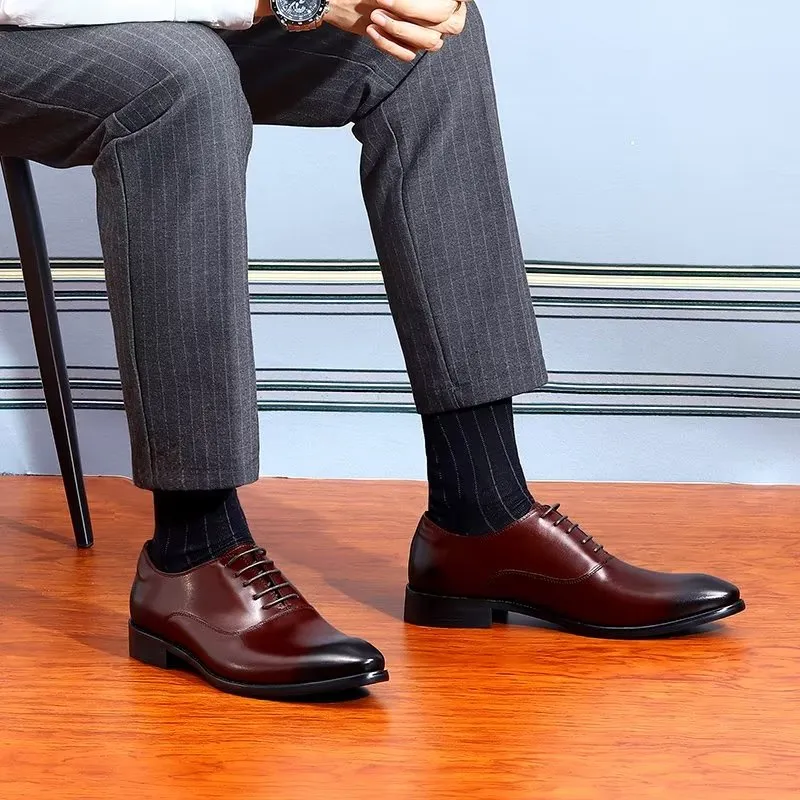 LuxeLeather Classy Oxford Dress Shoes