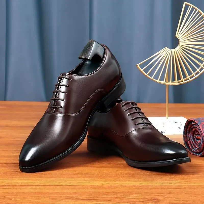 LuxeLeather Classy Oxford Dress Shoes