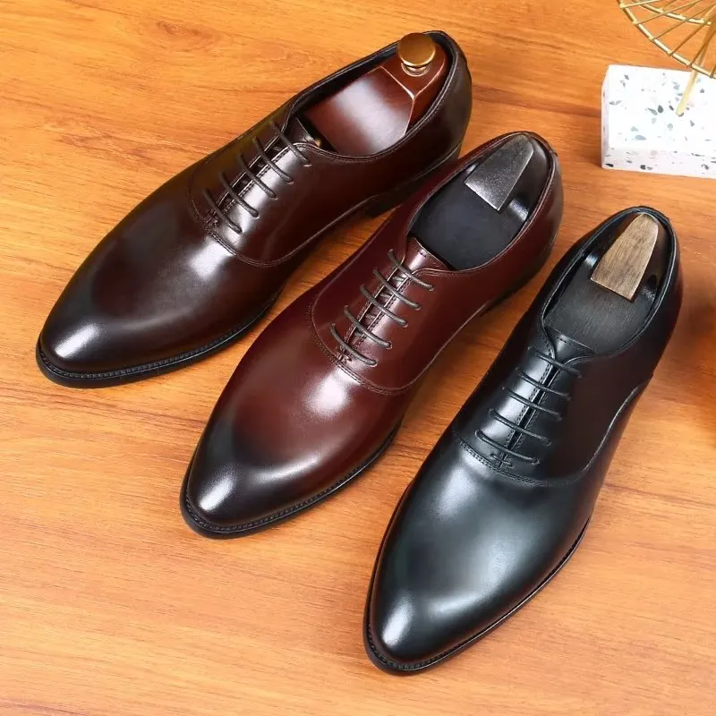 LuxeLeather Classy Oxford Dress Shoes