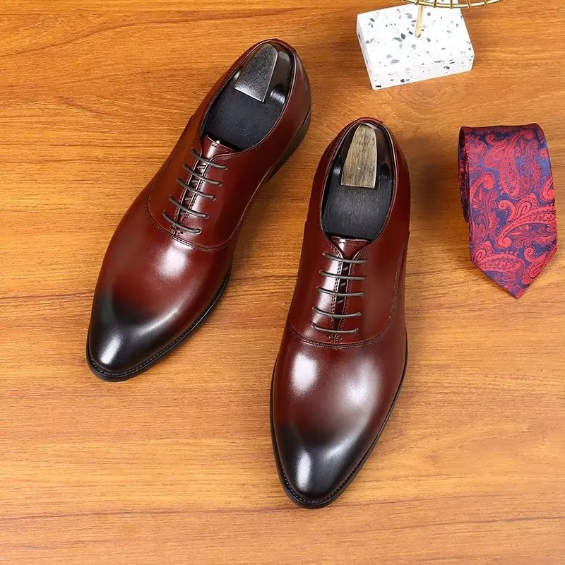 LuxeLeather Classy Oxford Dress Shoes