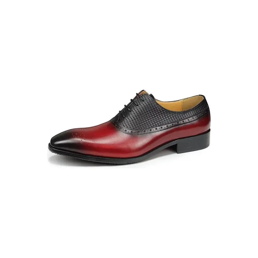 LuxeLeather Genuine Leather Wedding Brogue Shoes