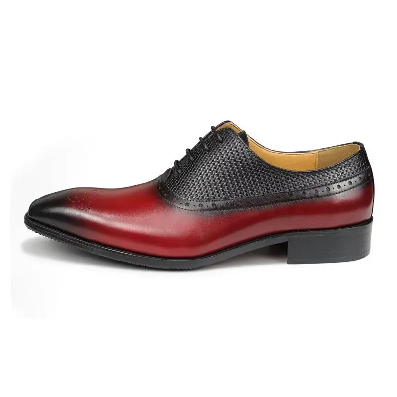 LuxeLeather Genuine Leather Wedding Brogue Shoes