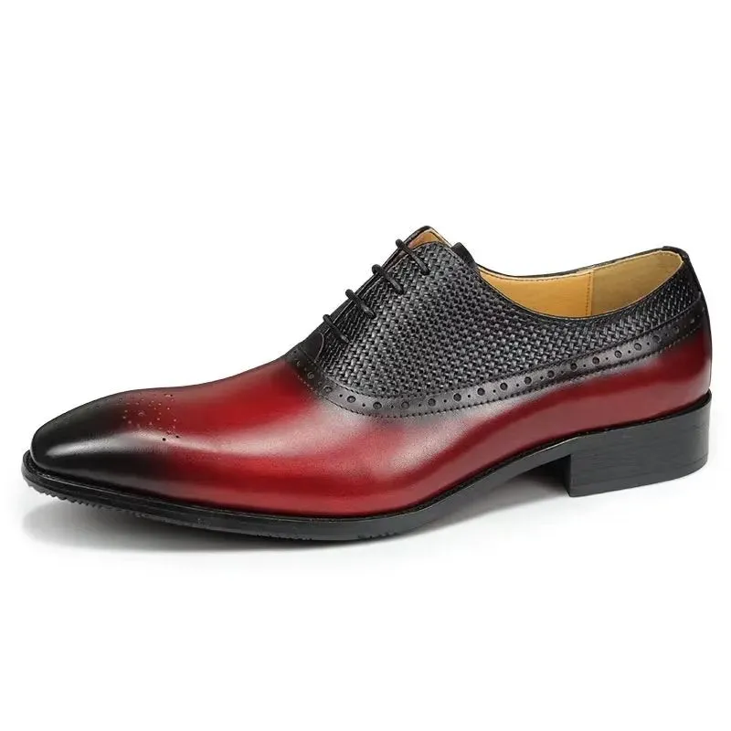 LuxeLeather Genuine Leather Wedding Brogue Shoes