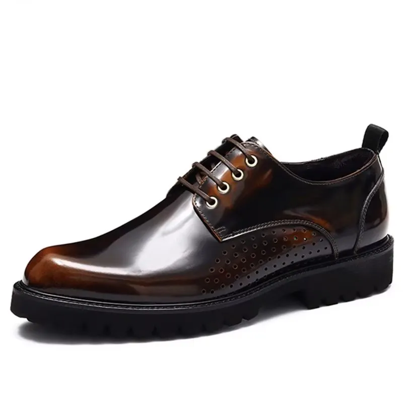 LuxeLeather Round Toe Derby Dress Shoes