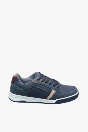 Men Navy Material Block Sneakers