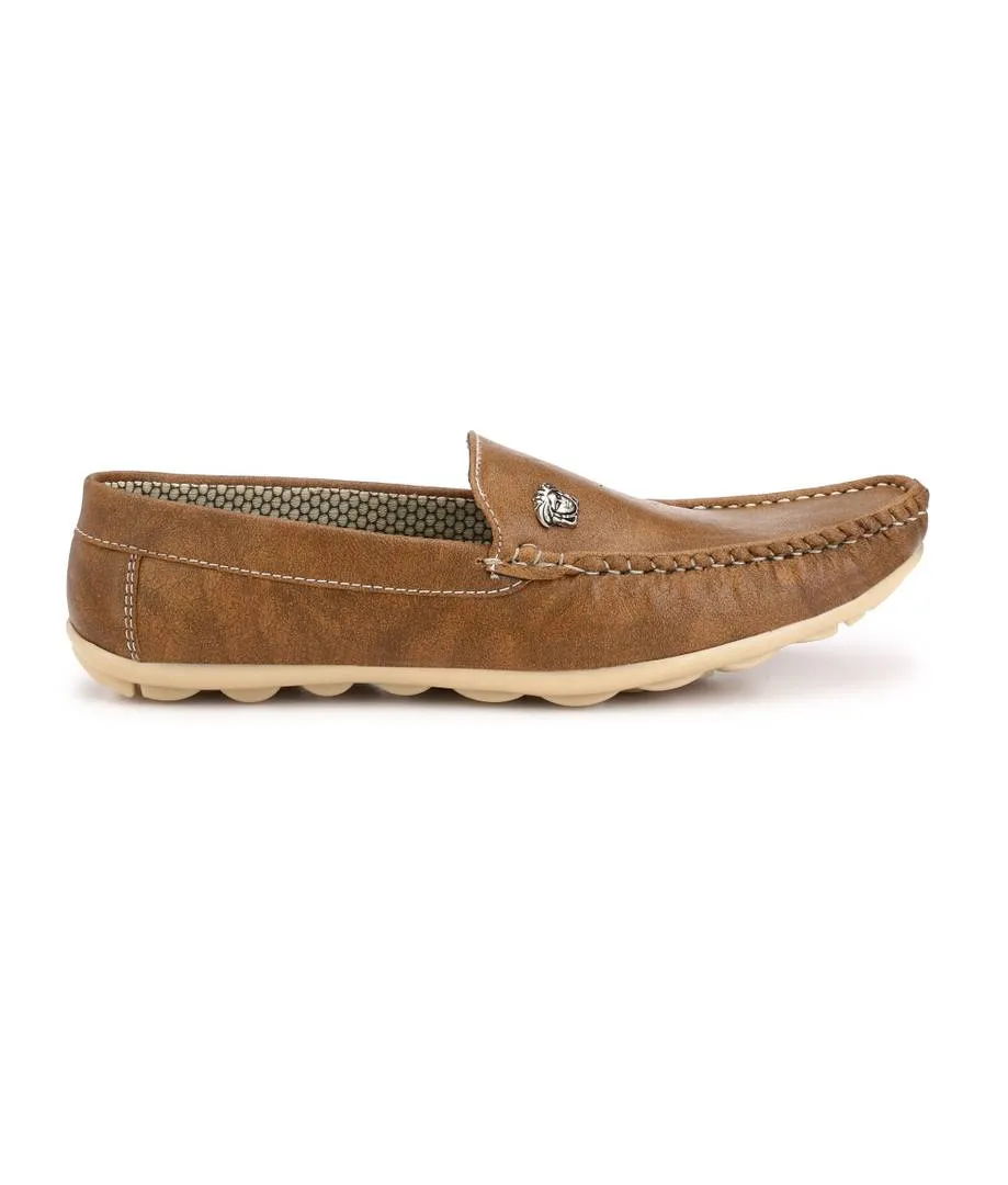 Men Tan Synthetic Loafer