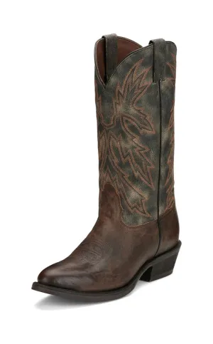 Nocona Heros Collection Antiqued Brown Mitchell Western J-Toe Boots for Men