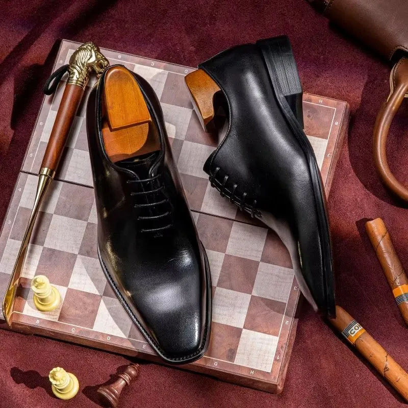 Opulent Smooth Pattern Formal Oxford Shoes