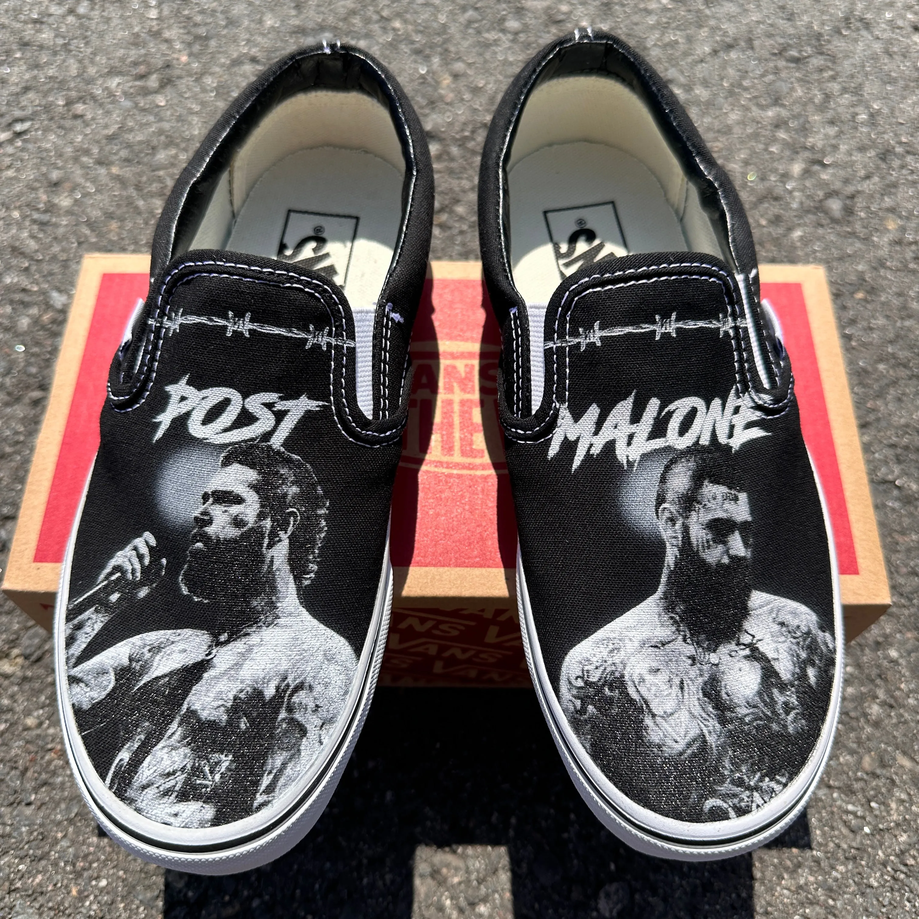 Post Malone Custom Slip On Vans Shoes Live Concert