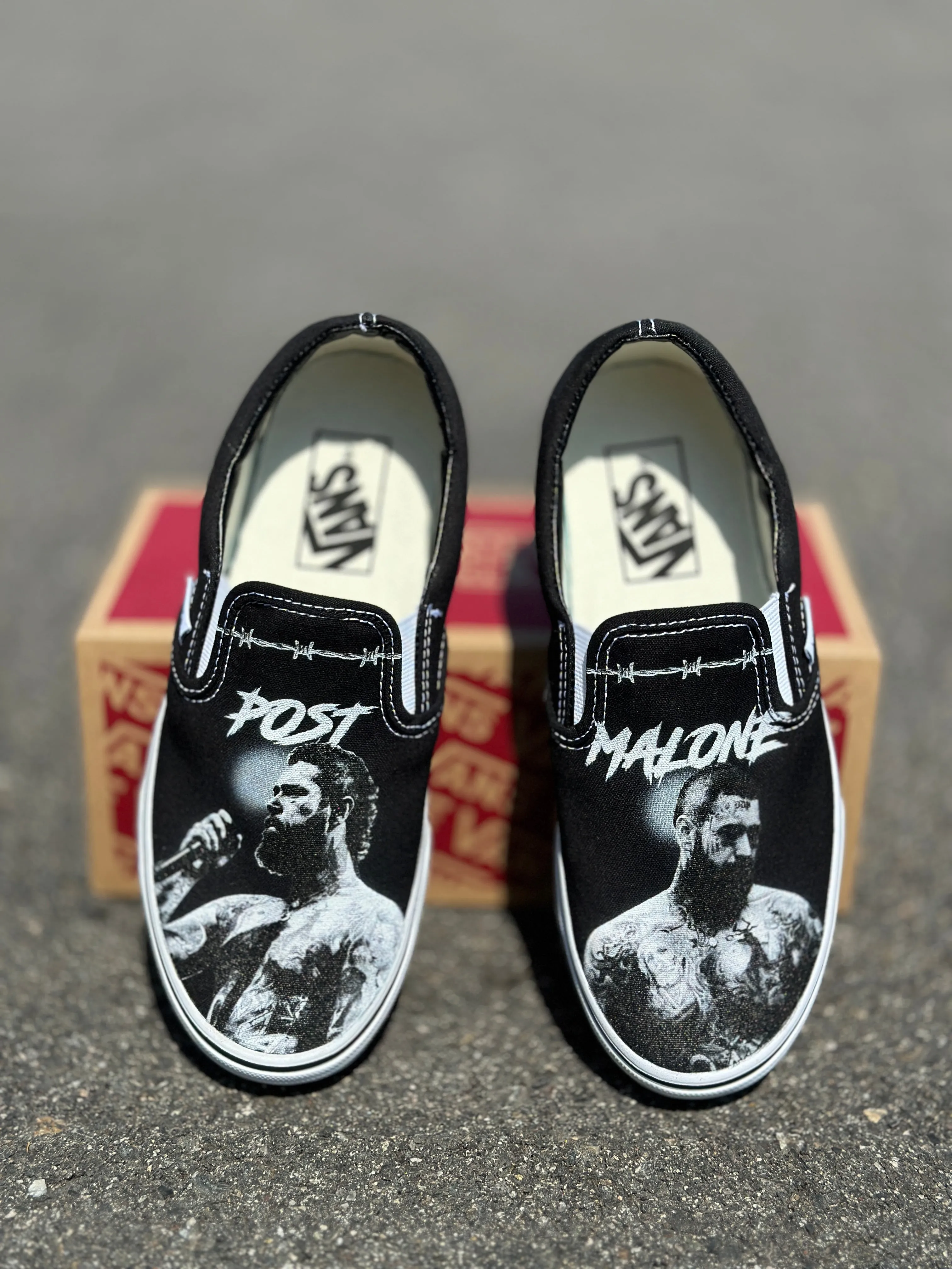 Post Malone Custom Slip On Vans Shoes Live Concert