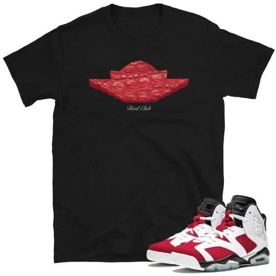 Retro 6 Carmine matching shirt