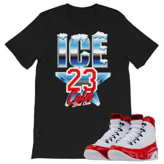 Retro 9 "Gym Red" Sneaker Shirt Ice Cold All Star