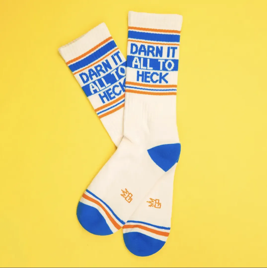 Retro Crew Socks | Gumball Poodle | Darn it all to Heck | pre-order