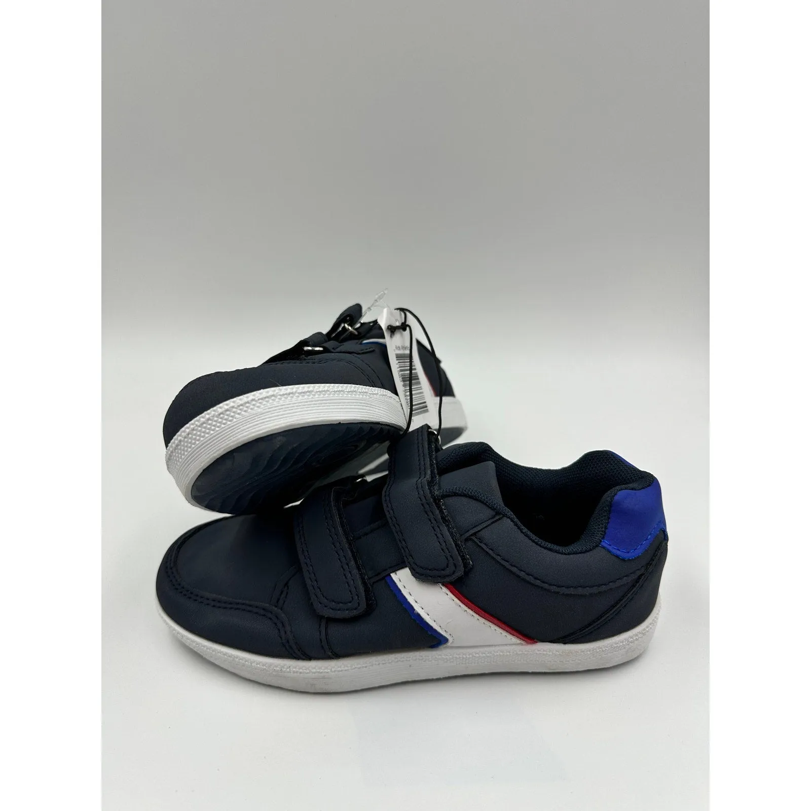 Small Kid/Toddler Size 12, Navy Suede Sneakers with Strap Laces