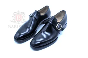 Smith - Black Single Strap Monk Shoes