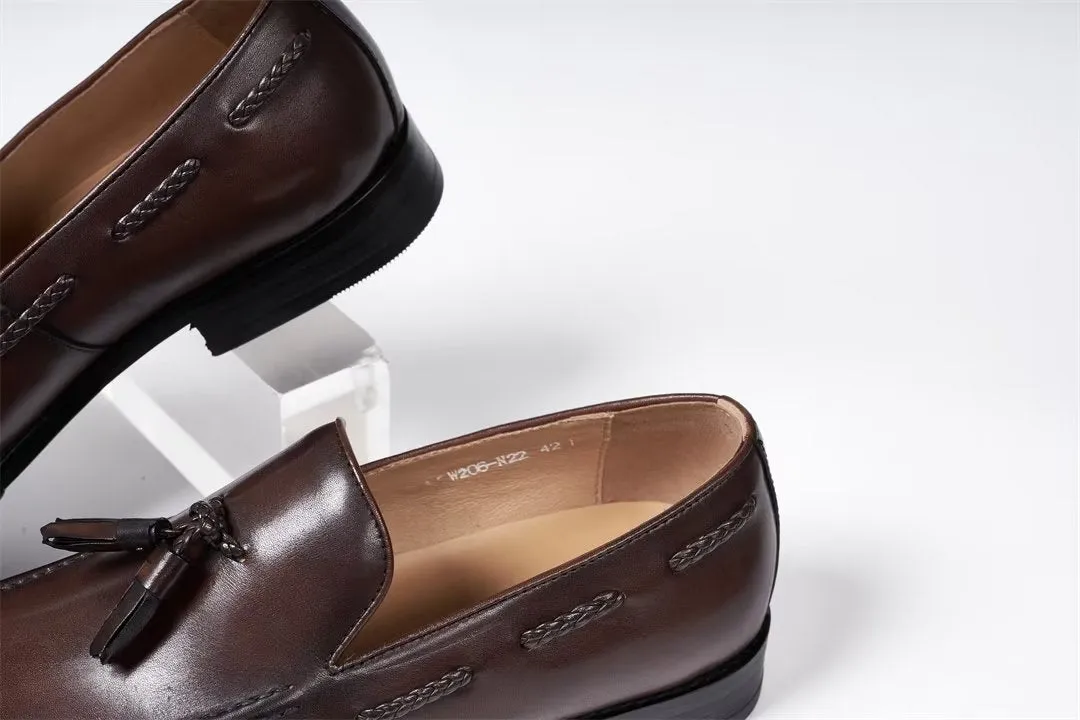 Sophisticated Allure Leather Slip-Ons