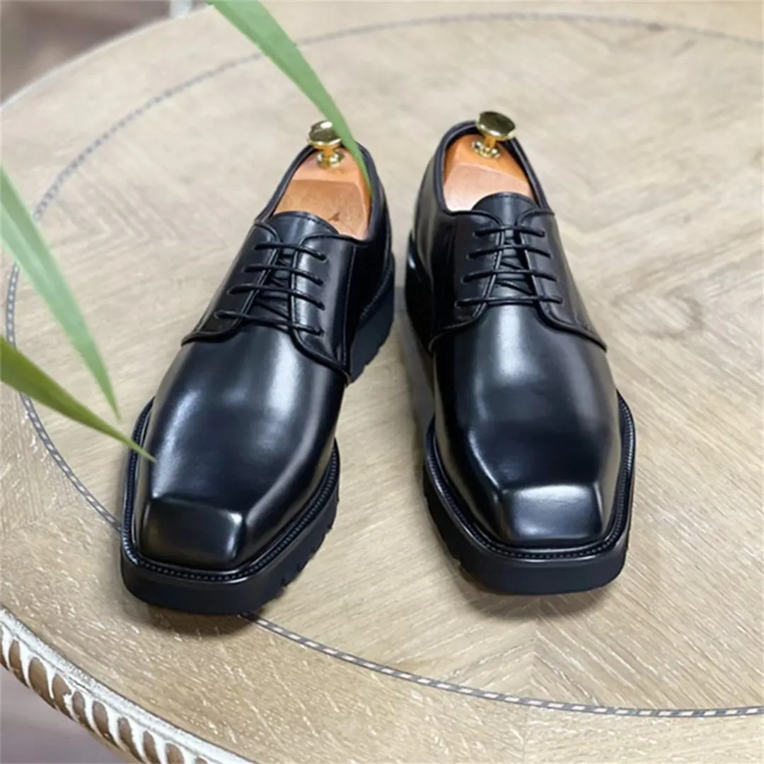 Sophisticated Square-Toe Men's Dress Shoes