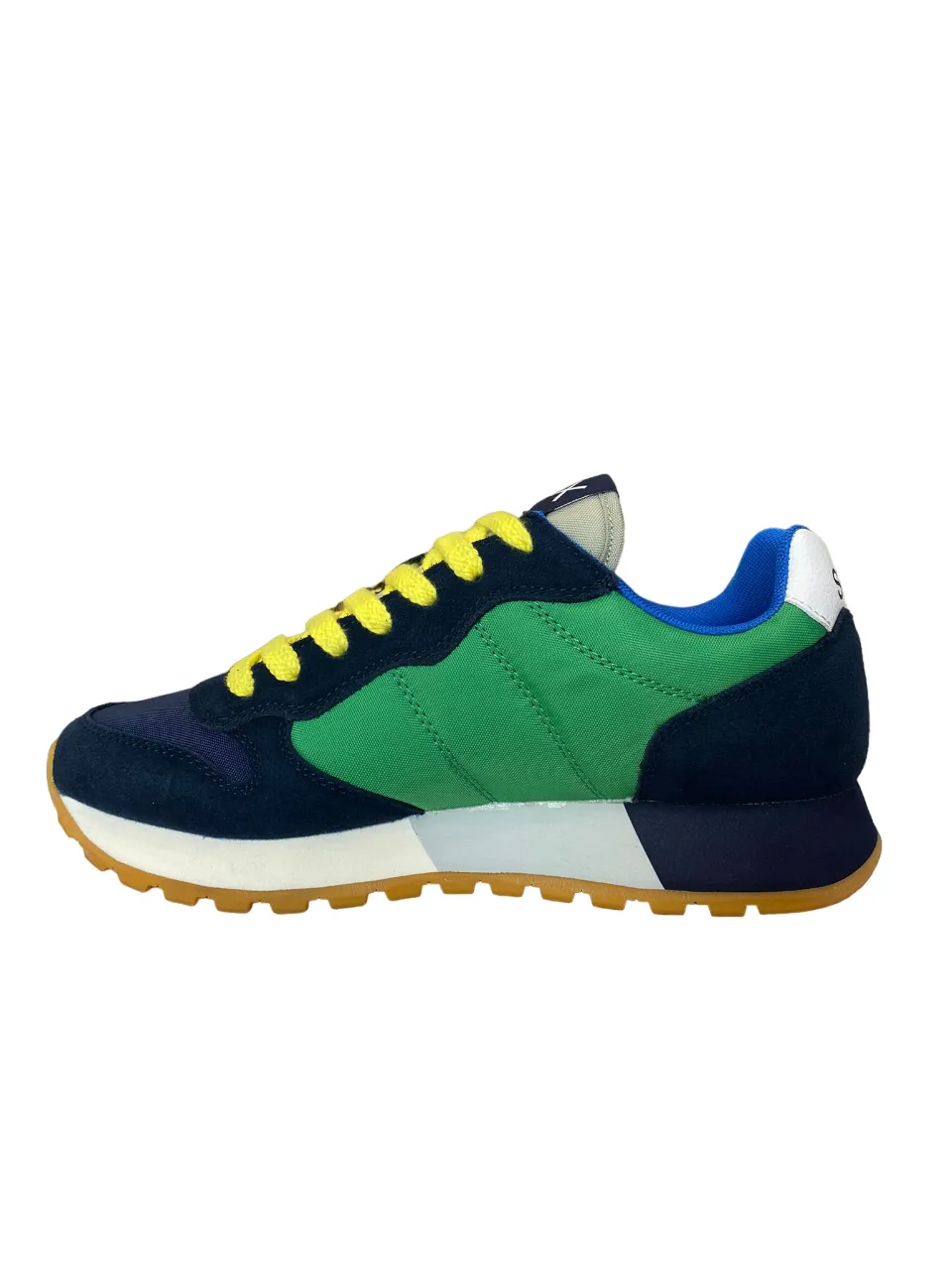 Sun68 men's sneakers Jaki Tricolors Z33112 0788 navy blue-lawn green