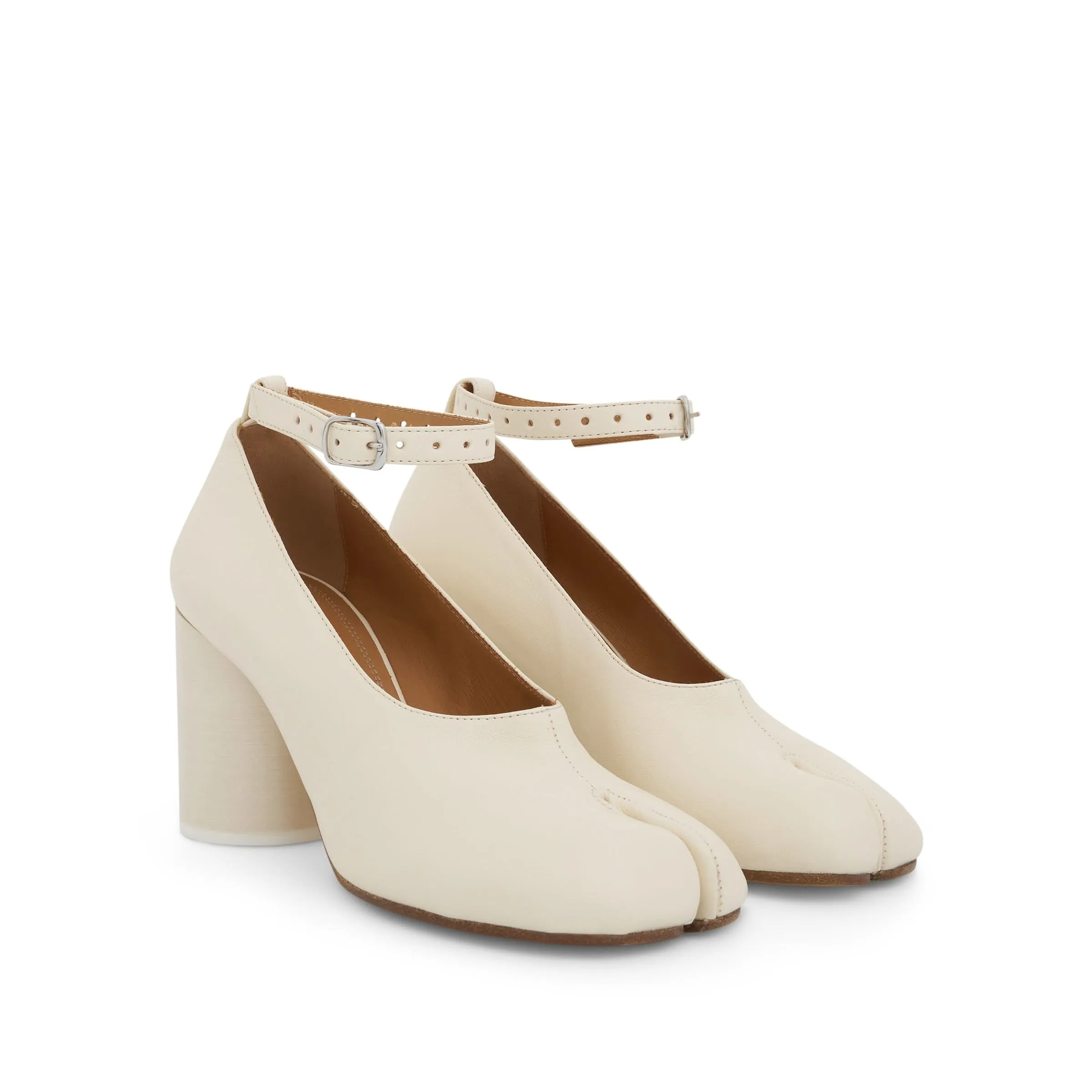 Tabi 8cm Heel Pumps in White