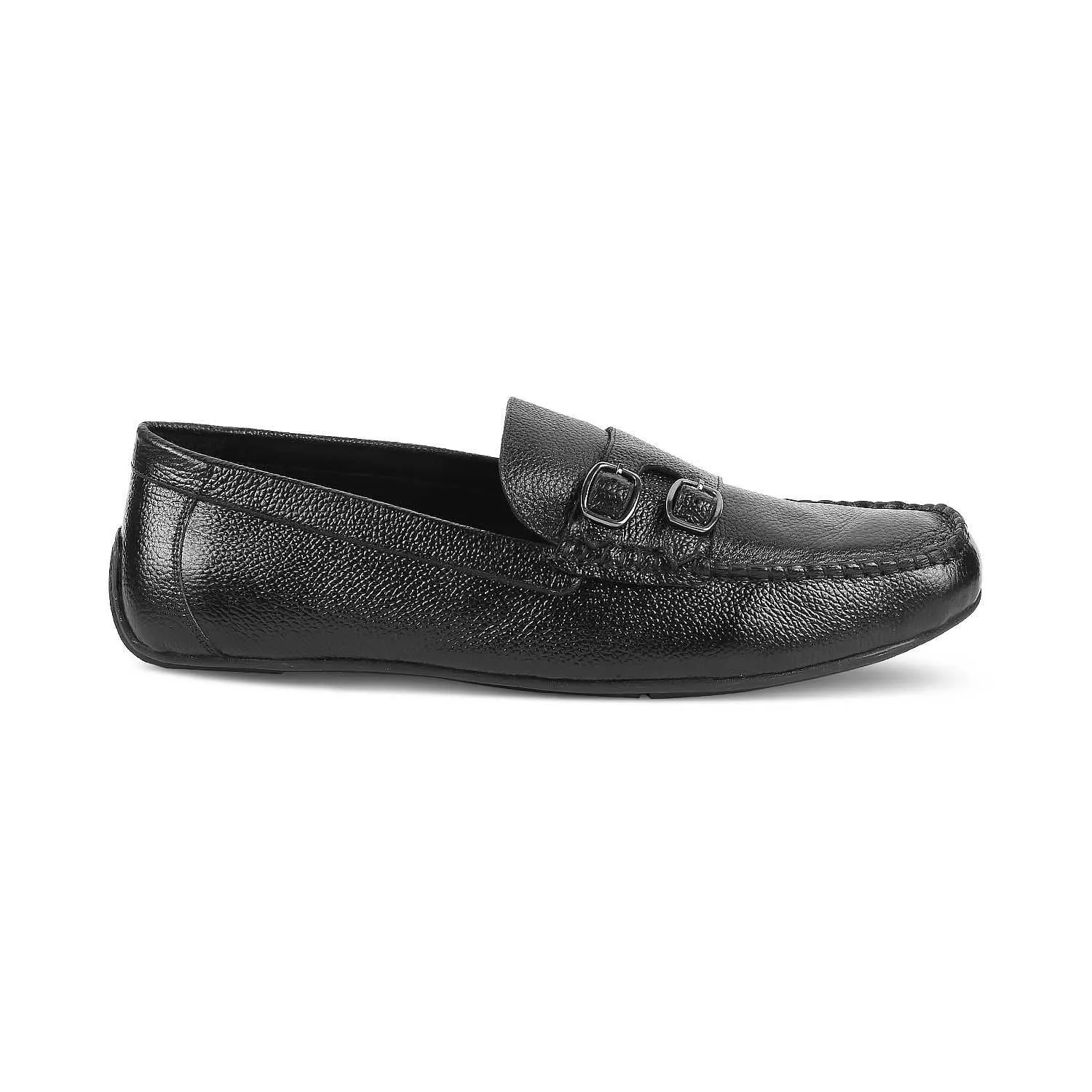 The Roby Black Men's Double Monk Shoes Tresmode