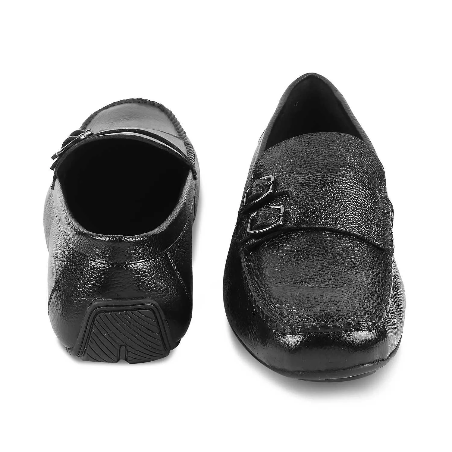 The Roby Black Men's Double Monk Shoes Tresmode