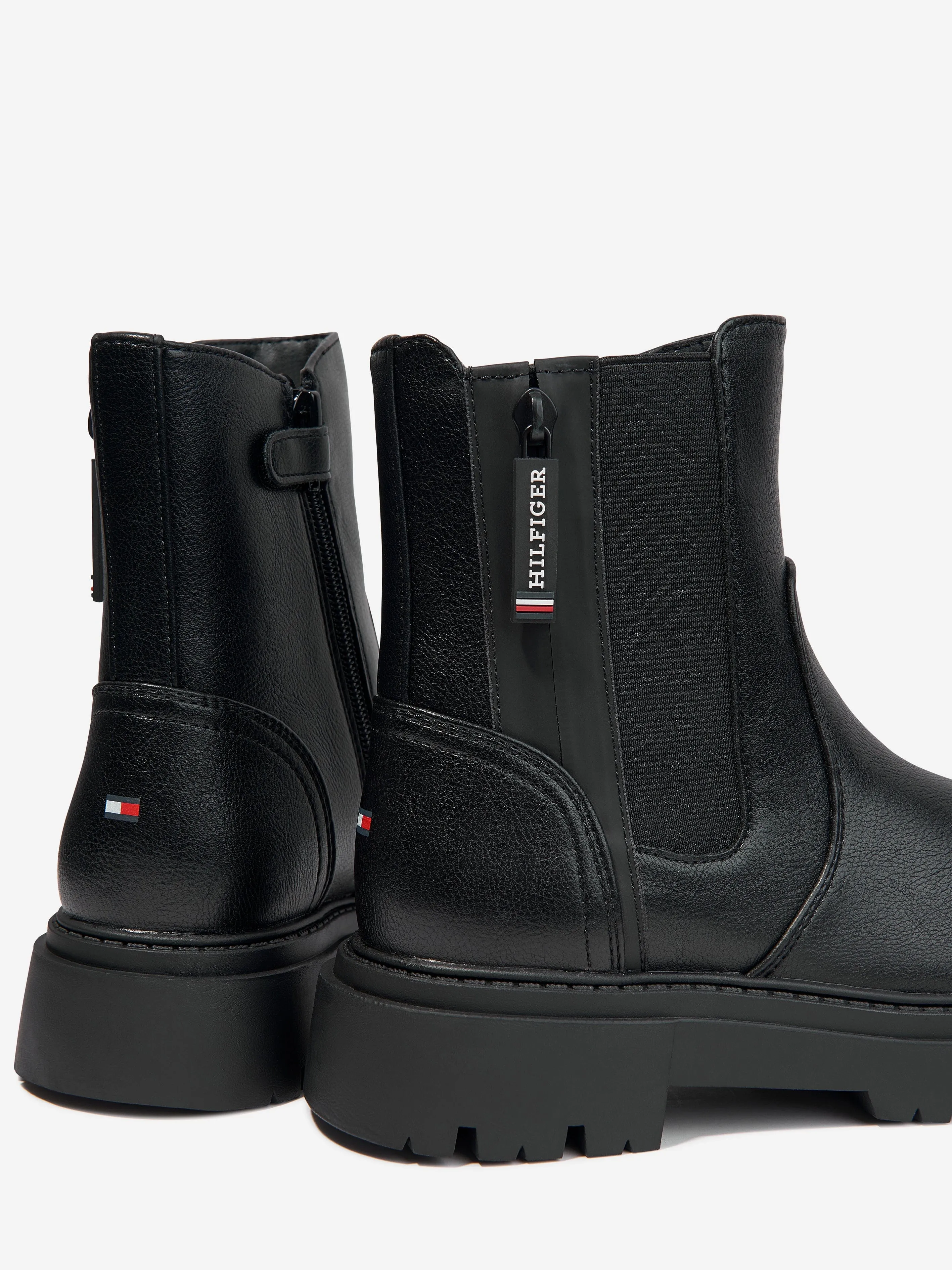 Tommy Hilfiger Girls Hester Chelsea Boots in Black