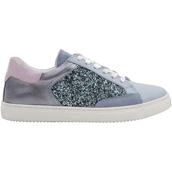 Wave 28855 Blue Glitter Flatform Sneaker